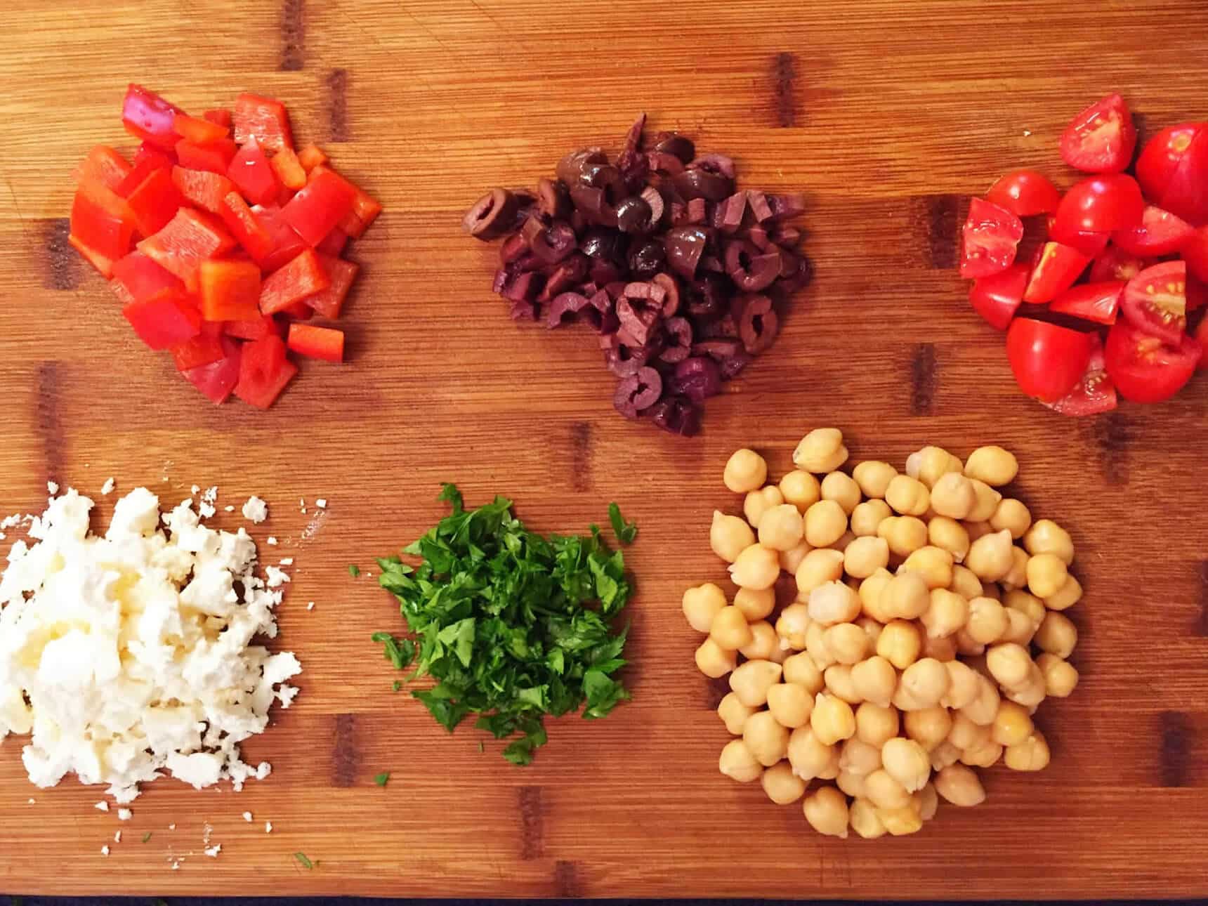 Mediterrnean Salad Components